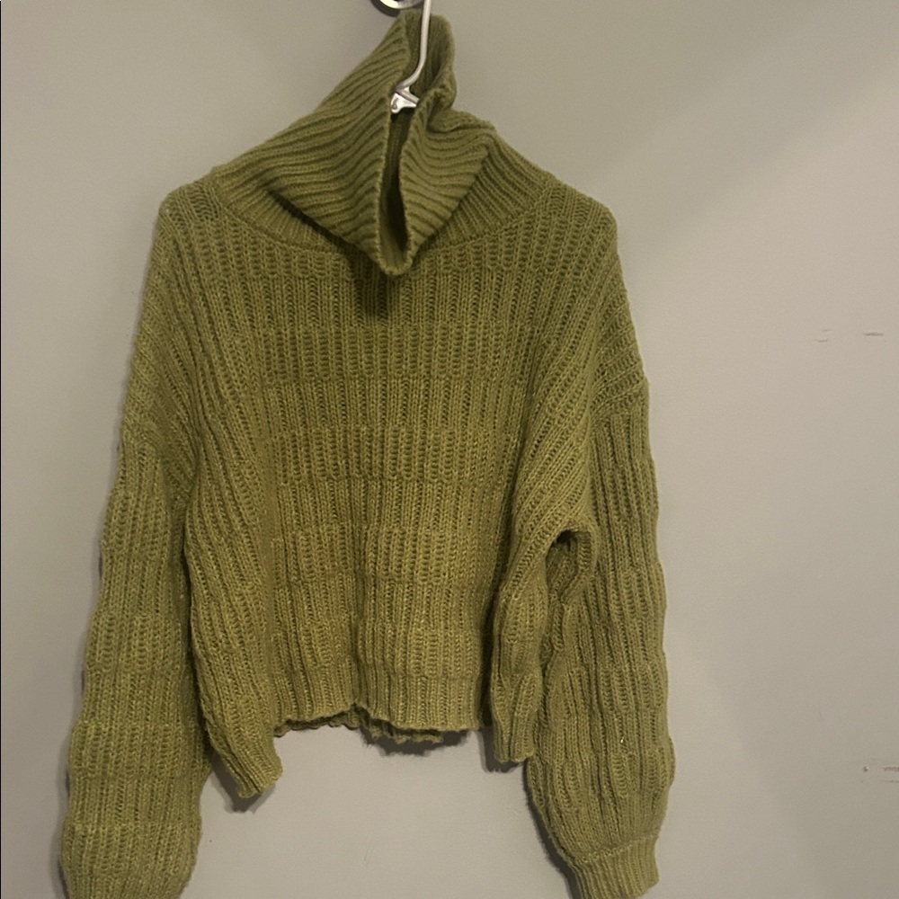 Cozy Olive Turtleneck Sweater for Women